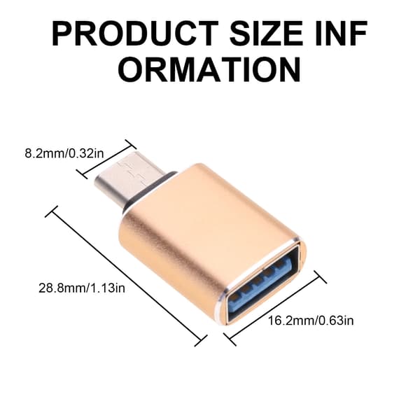 OTG-adapter Typ C hane till USB3.0 hona för effektiv datahantering Red