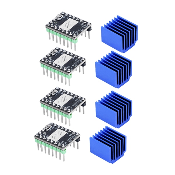 TMC2226 V1.0 Stegmotordrivrutin UART 2226 Ersättning för TMC 2209 3D-skrivardelar Ultra-tyst 4 pcs