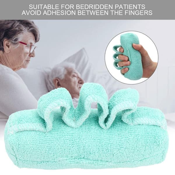 Fingerrehabiliteringsenhed til lammelsesterapi Elastisk justerbar polyester træningshjælp Green