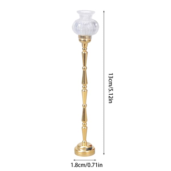 Miniature Gulvlampe Model Dukkehus Tilbehør Rollespil Møbler