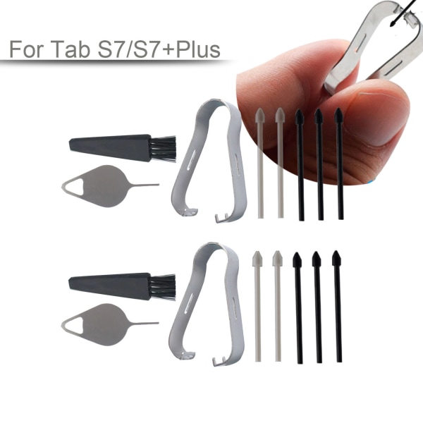 Stylus s Pen Nibs Tips Ersättning för Tab S6 Lite 10.4 Tab S7 / S7+Plus Tips Nibs delar Black