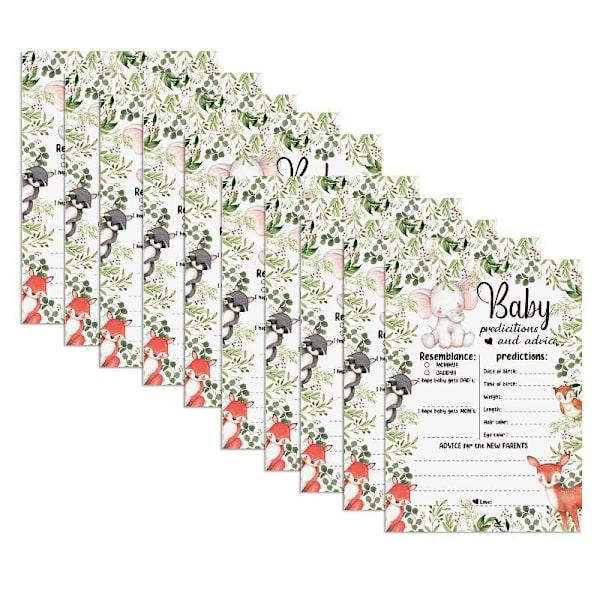 Baby Shower Spådommer & Råd Kort 10 stk Nyfødt Shower Spill Aktivitetskort Kjønnsnøytralt Nye Foreldre Rådbok