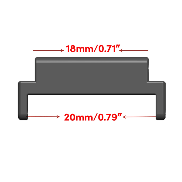 Armbandskontakt Lämplig för 18mm-20mm handledsrem Länkfäste Adapter Bandrem Quick Release HeadGrain 1 par Silver