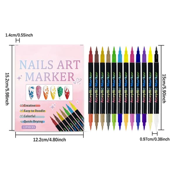 1Box Creative DIY Nail Art Tool Nail Point Graffiti Dotting Pen Simple Applicat