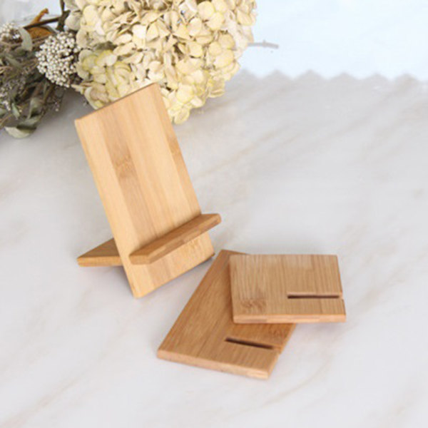 Bambu Universal Mobile Phone Stand Mount Stand Desktop Tablet Stand Smartphone för alla mobiltelefoner med laddningshål