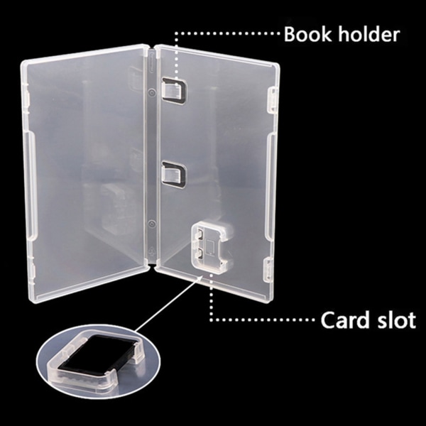 Spelkortslagringshållare Case för NS Game Card Micro-SD-minneskort Transparent-Organizer Box Bärbar speltillbehör
