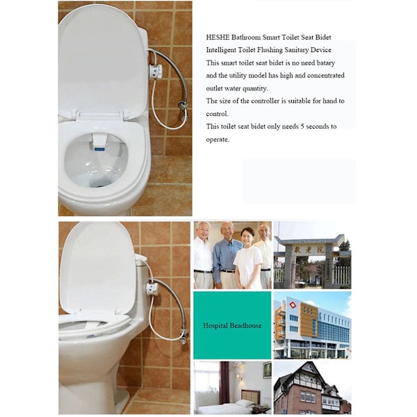 Badrum för smart toalett för säte Bidé Spraysats Mekanisk rövspolare DIY Intelligent toalettspolning Sanitary Dev