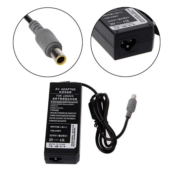 Original 20V 4.5A 90W Power AC Adapter AU sladdladdare För IBM för Lenovo ThinkPad Laptop