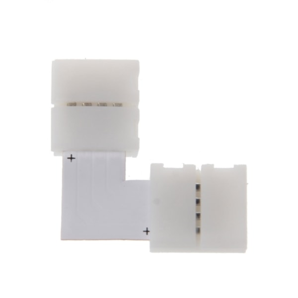4-stifts LED-kontakt L-form Hörn Quick Splitter rät vinkel 10 mm 5050 RGB LED
