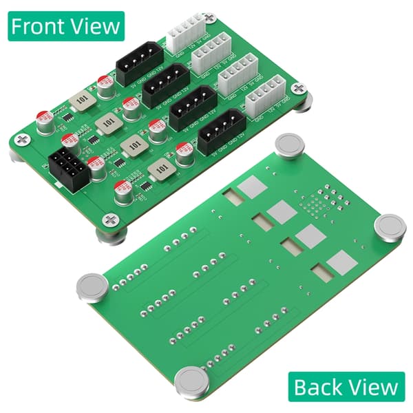 ATXs 6 8pin til 8-vejs 5V 12V spændingskort til computerforbindelse og adapter