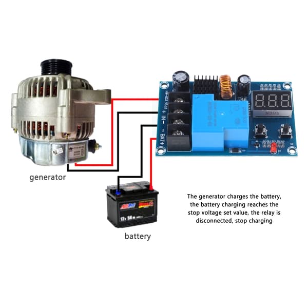 Batterioplader kontrolmodul 6-60V opbevaring lithium/bly batteri switch modul