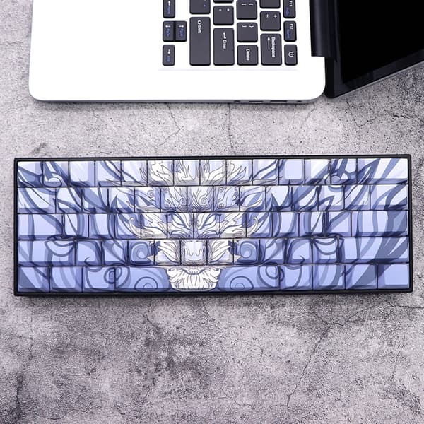 136 stk. Drage Keycap Sæt Sideprint Bagbelyste Keycaps Orlong Tema Keycaps