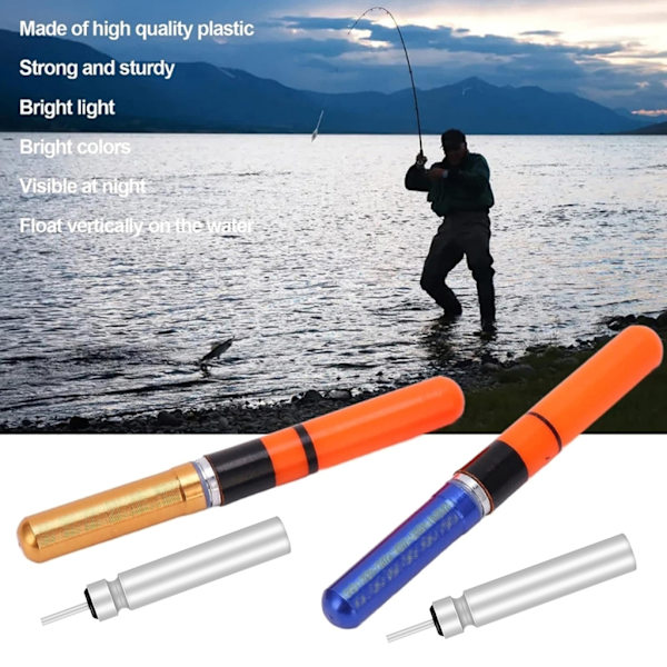 Fiskeflotbatteri Elektrisk USB laddning CR425 Glow Stick-laddare Fiskeflotbatteri Elektriskt fiskeflottor 1 charger 2 battery