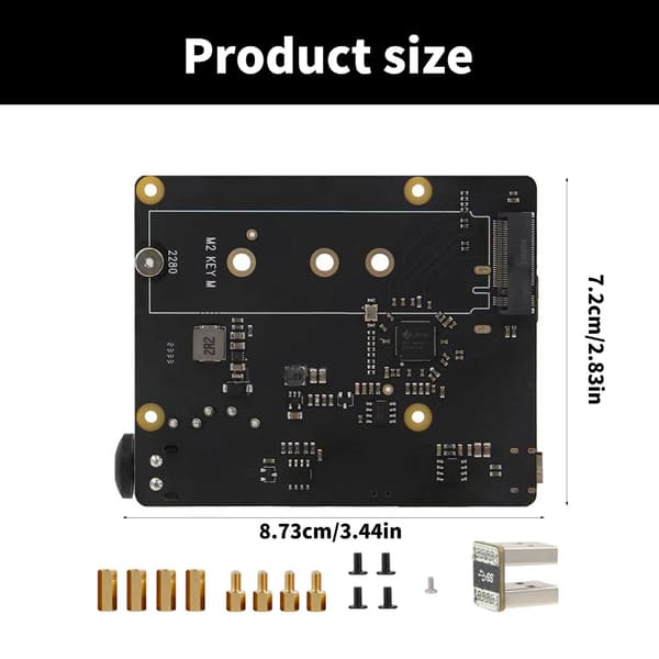 X873 M.2 Solid Disk Support Udvidelseskort Til rpi 4 Med LED-indikator