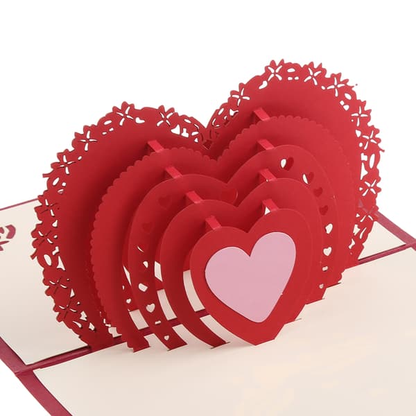 3D Pop-Up Kort Romantiske Kjærlighetskort Jubileum Håndlaget Kort