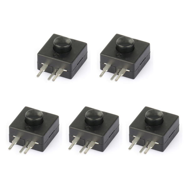 5st Multi typer Slitstark Ficklampa Switch Tryckknapp Lampa Knapp Switch Mini Miljöskyddsbrytare Switch Spärr 8
