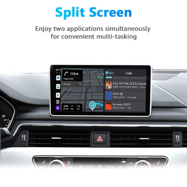 Automatisk modul trådlös CarPlay - för bilskärm stöder trådbunden USB-multimediaspelare