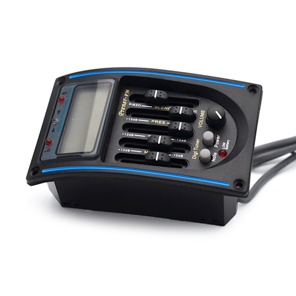 LC-5 5-bands akustisk gitarr Piezo Pickup Kit EQ Preamp LCD Tuner Piezo Pickup Equalizer System med Mic & LCD Display