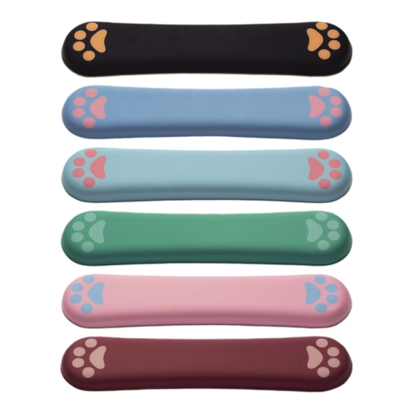 Söt för Cat Paw Memory Foam Handledsstöd Mus Tangentbordsdyna med handledsstöd Slitstark datorkudde Stöddyna Handled Pink