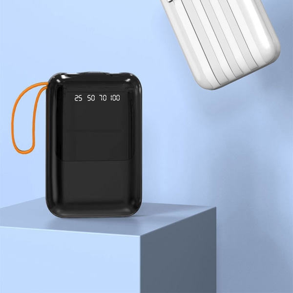DIY Power Bank Case 3x18650 Batterihållare Box Digital Display Skärm LED Ficklampa Funktion Typ C/Micro Output White