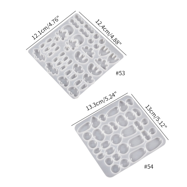 3D oregelbundna silikonformar smyckegjutformar för DIY örhängen, smycken Combination