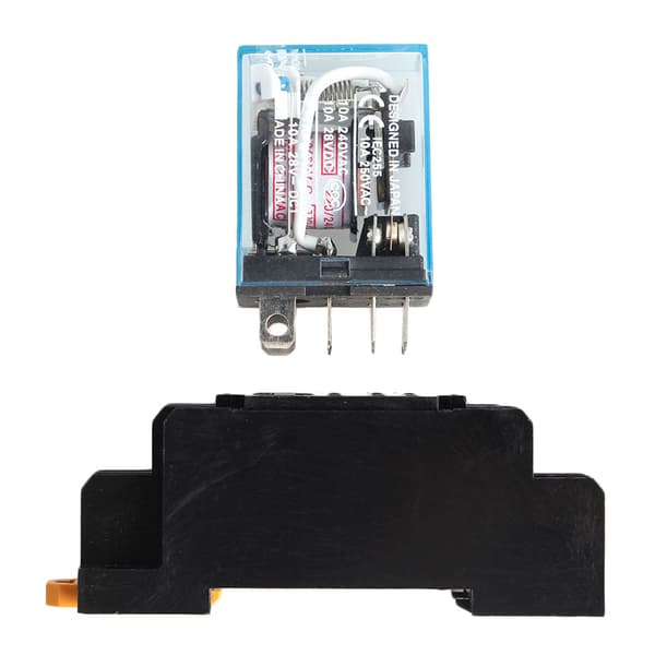 Relæ LY2NJ AC 220V 10A Med 8 Ben + Sokkelbase