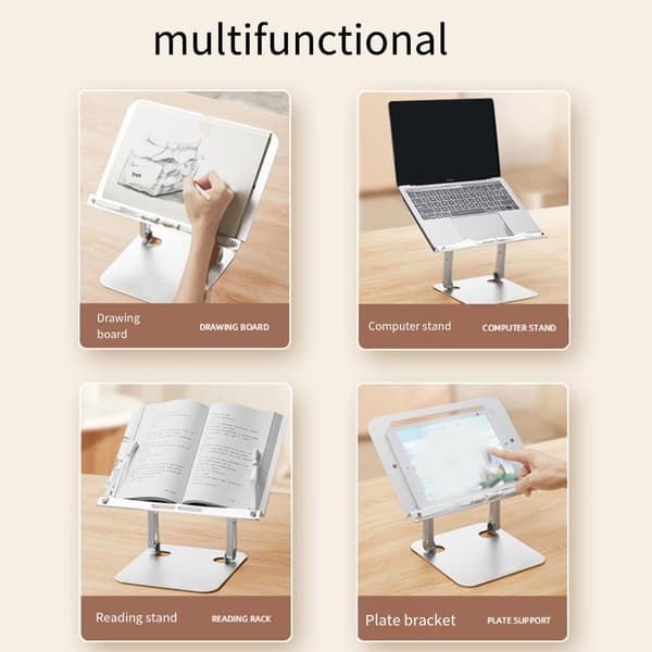 Justerbart ergonomisk design i aluminium til bærbar computer, sammenklappelige stativer til skrivebord