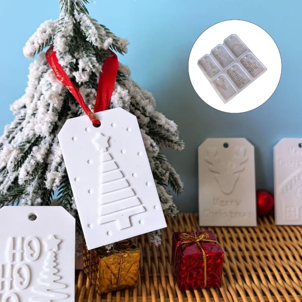 Julgransprydnad Form Silikon Hänge Berlockformar DIY Bokmärken Hartsform