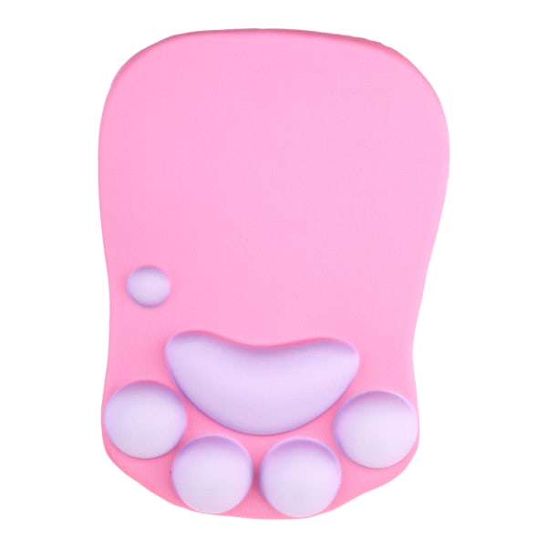 3D Musmatta Anime Silikon för Cat Paw Musmatta Handledsstöd Memory Foam Gray