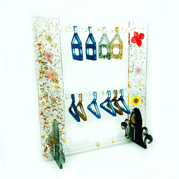 2st Örhängeförvaring Drop Lim Molds Gör-det-själv örhängen Display Rack Smycken Förvaringsställ Smyckeshängare Form