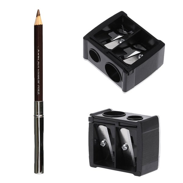 2 hål kosmetisk pennvässare för ögonbrynslipliner Eyeliner Pen Tool