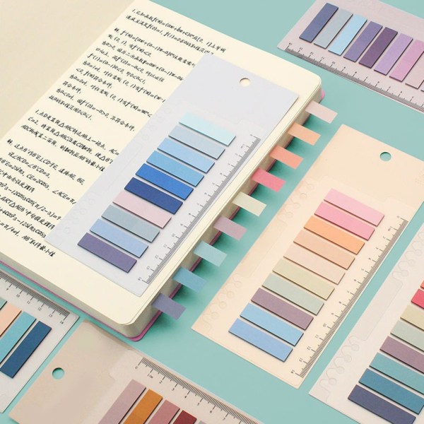 1600 st Sticky Tabs Book Tabs, 80 färger skrivbara Morandi Sticky Tabs, Color Page Marker Transparent Sticky-Notes Tabs