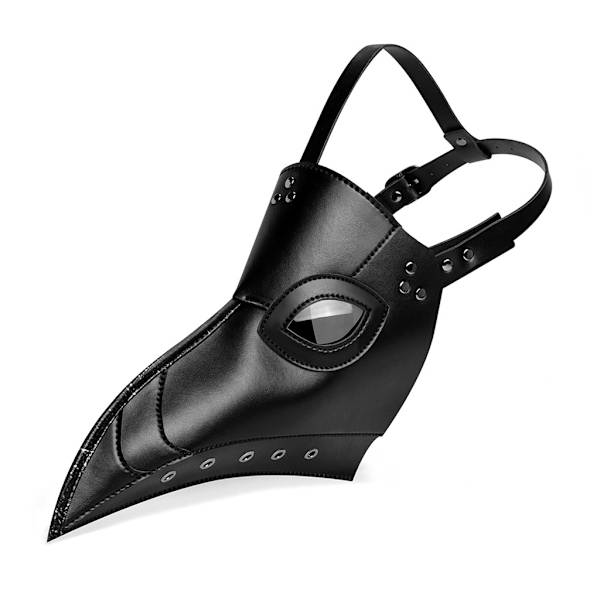 PU Läder Pesten Doktor Mask Lång Näsa Steampunk Läder Cosplay för Halloween