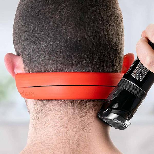 Halslinje Rakmall Hårklippningsguide Frisörstil DIY Hands-Free Klippning, trimning och rakning Använd för raka linjer Red