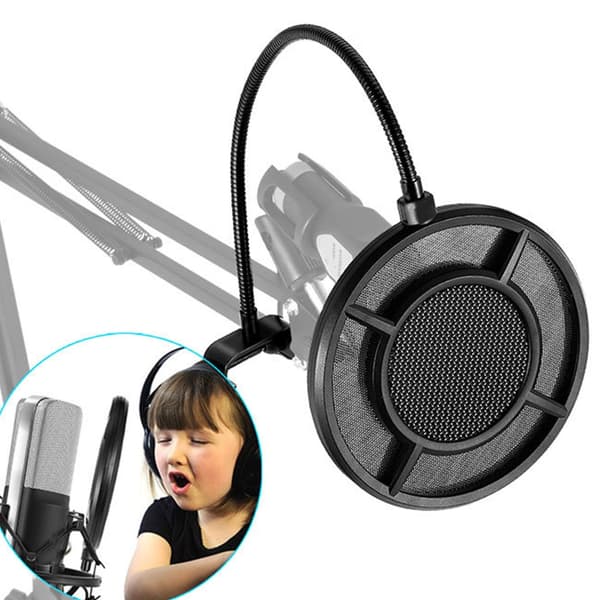 Mikrofon Pop Filter Fleksibel Vindskærm Lydfilter Skjold til Broadcasting
