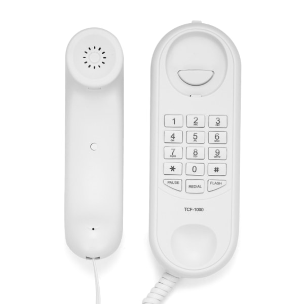 Väggmonterad uppringningstelefon Väggtelefon Fasta fasta vägghängande telefoner för hem och kontor Hotell Spas White
