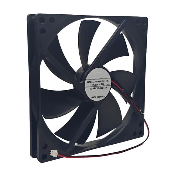 12V 180mm Computer Køleventilator 53CFM Luftstrøm Tynd 25mm XH2.54mm Stik Til Ventilationssystemer