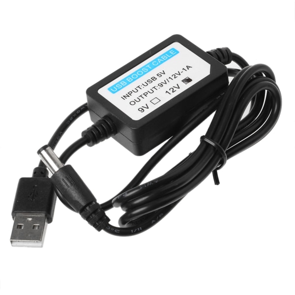 1m USB Boost Line Power för DC 5V till 12V, Laddare Power Step Up Converter Adapterkabel med transformatorkomponent