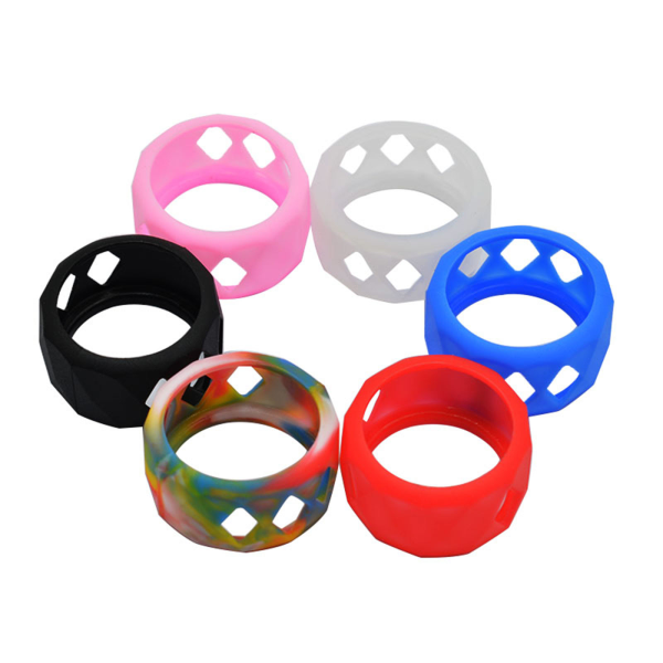 6 stycken/ set Silikon Anti-Slip Ring Halkfri bandring Mjuk för skyddshylsa 25 x 17 mm Silikonring Assorted Colo