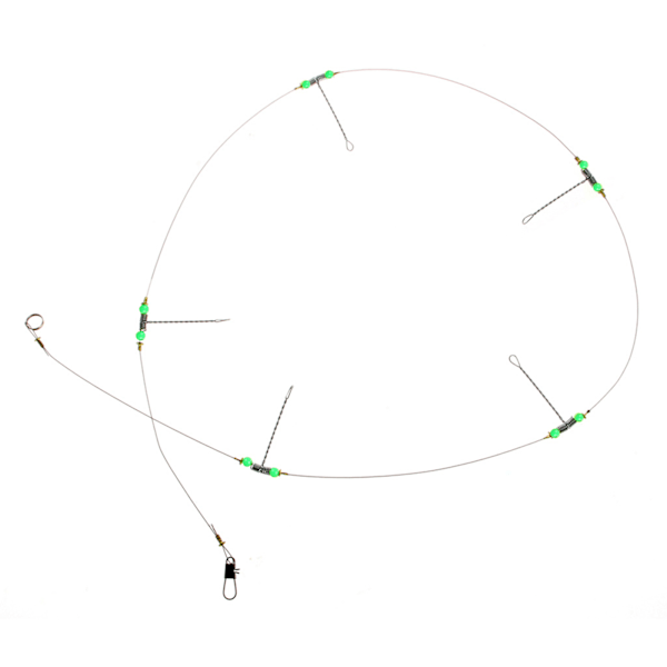 Anti-Winding Swivel String Havsfiske Krok Stål Riggar Wire Leader Fiskkrokar 3