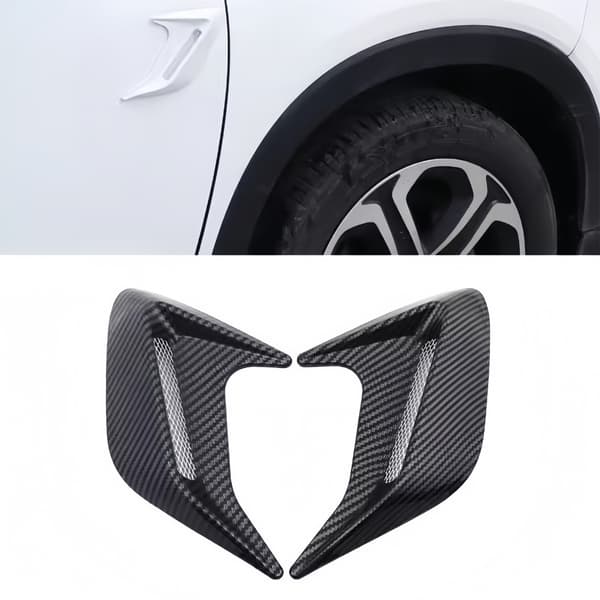 Peels Stick ABS Side Vent Mærkater Universal Auto Tilbehør Dekoration Trim White