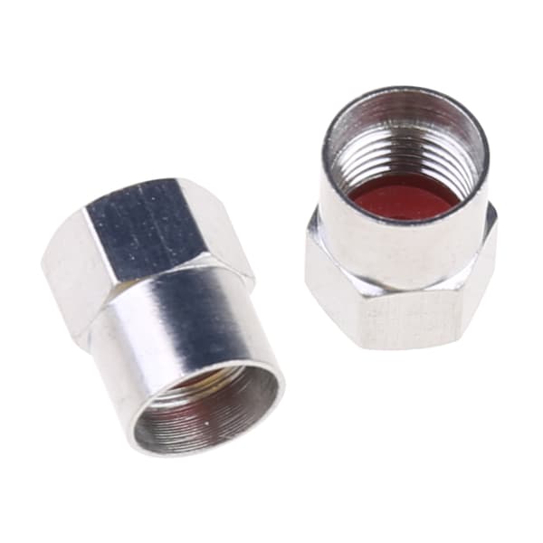 2 stk/sett Krom Bil Auto TPMS for Ventilstammekapsel N2 Nitrogen Dekkinnsatsdeksel