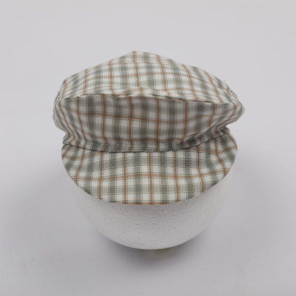 Nyfödd Kostym Fotografi Kläder Vintage Uniform Basker Hatt Hängselbyxor Fotografering Rekvisita Foto Poseringskudde