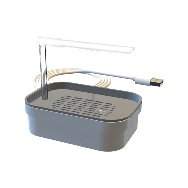 Stor fågelpool i ABS-plast inklusive USB-vattenpump