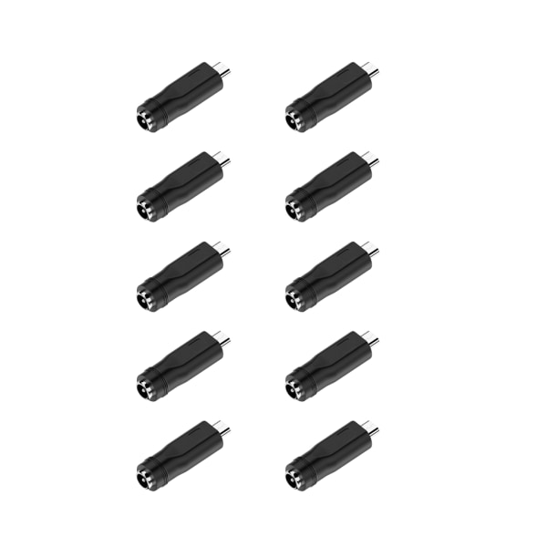 10 stk. Type C Strømadapter Type C USB til DC5.5x2.1mm Konnektor Strømadapter Type C/USB/Mirco M/Mini Konnektorer
