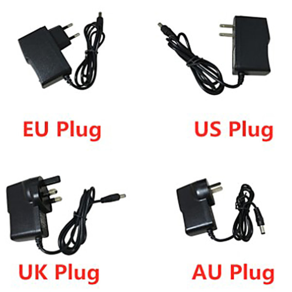 10V 1A 1,5A 2A 3A AC/för DC Adapter Switch Power för LED-ljus St UK 2A