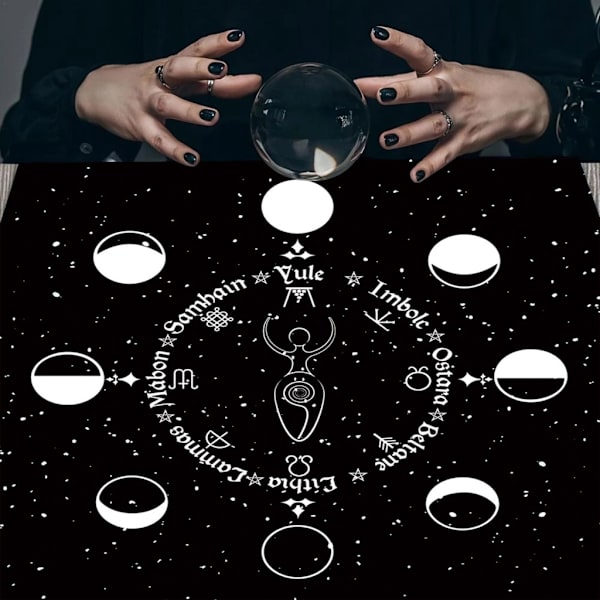Fyrkantig form Pendel spådom Altare Bordsduk Brädspel Tarot Pad Rune Duk Astrologi Oracles Brädspelsmatta B60