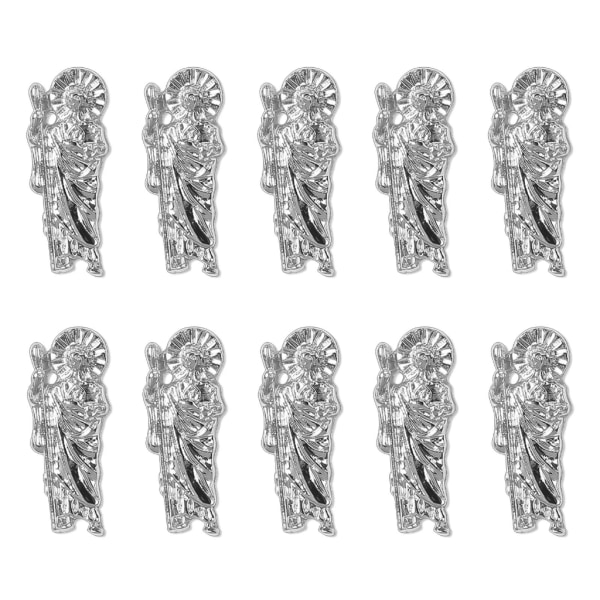 3D Nail Art Charms 10 Styck Legering Nail Strass Nail Gems Buddha - Nagelkristaller Diamanter för DIY Nail Art dekoration D