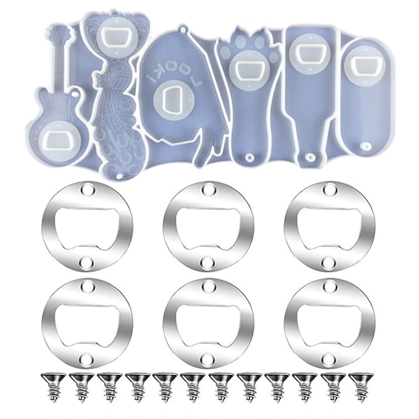 DIY Flasköppnare Silikonform Öppnare för Flaskor Korköppnare Kristall Epoxihartsform A