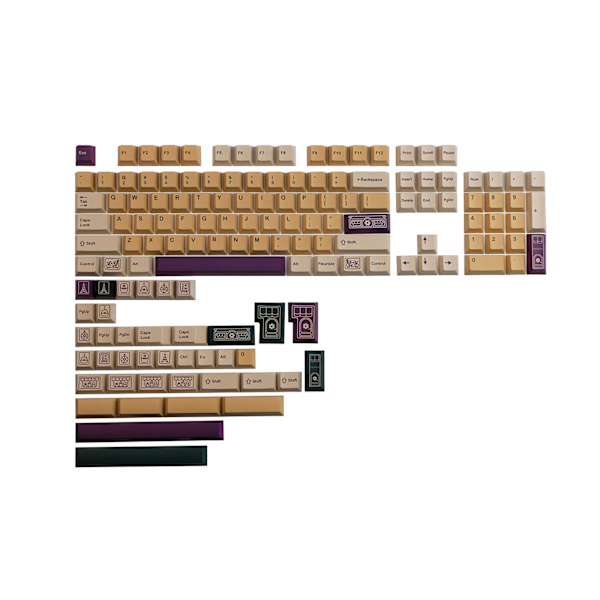 Tjocka PBT Keycaps Florist Tangenter Cherry Profil 143 Tangenter DYE Sublimering För MX Switch Standard Mekaniskt Tangentbord